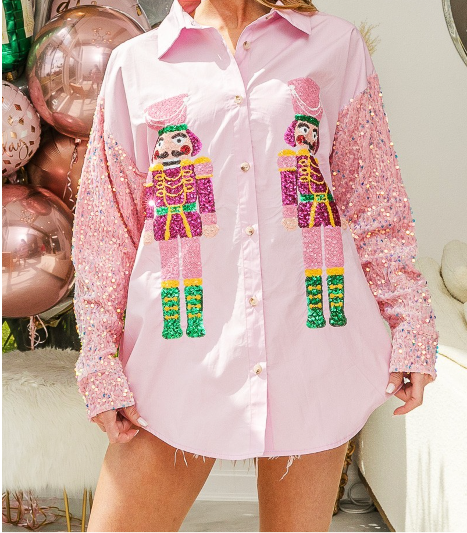 nutcracker dress women ABYOVRT Christmas for Sequin Sweatshirt Dress Long Puff Sleeve Button Down Mini Shirt Dresses Costume (Black,S) : Clothing, Shoes & Jewelry Does not include a petticoat or hoop Women's Christmas nutcracker print A-Line