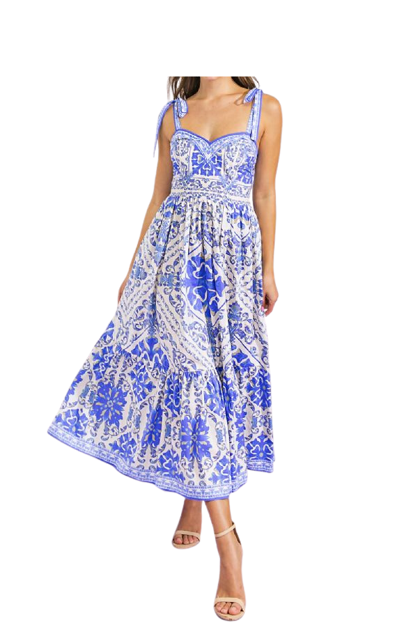 Ivory Blue Woven Dress Luxe Hen Boutique Ivory Blue Woven Dress Luxe Hen Boutique
